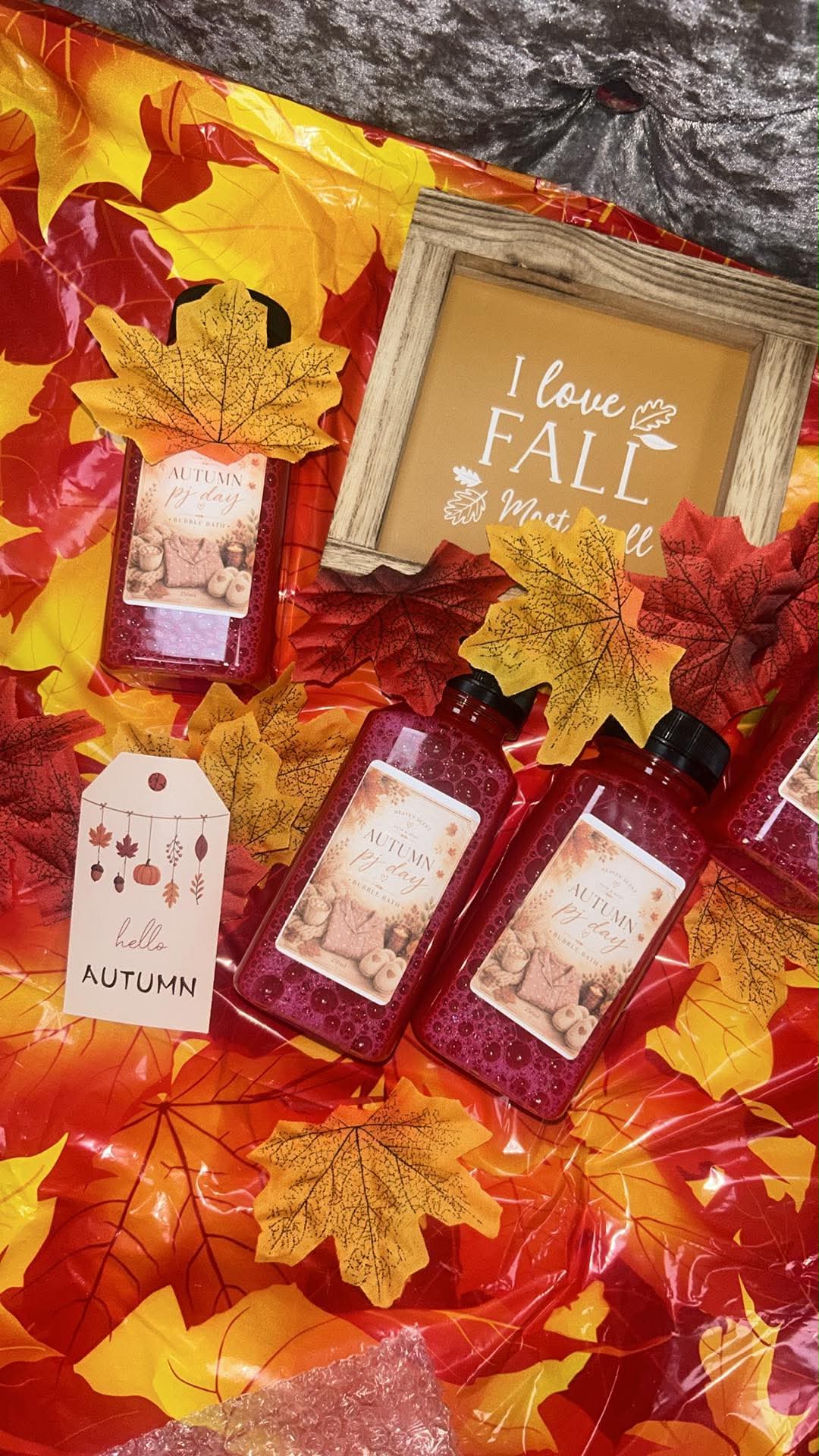 Autumn pj day bubble bath