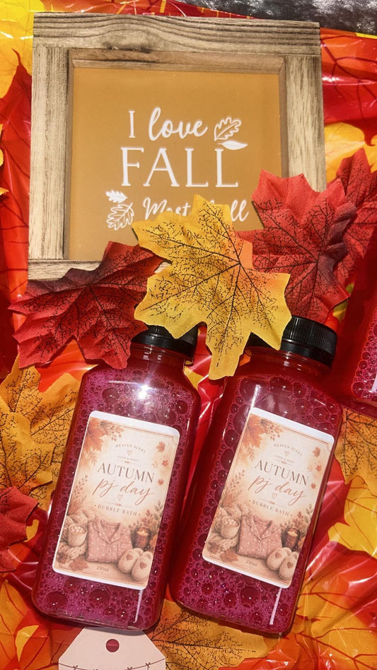 Autumn pj day bubble bath