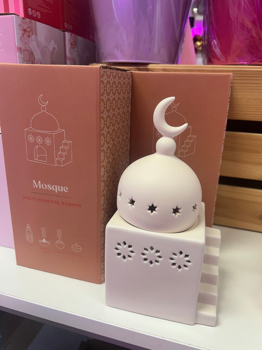 Mosque tealight wax burner with one free wax melt